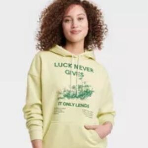 Light Green “Luck Never Gives” Hoodie